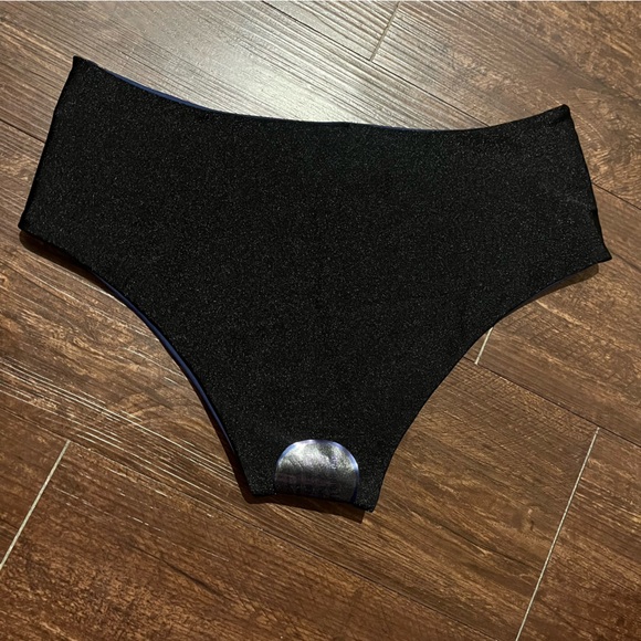 Demon Bikini Navy Black Reversible Handmade Bikini Bottom Swim size Medium - Picture 3 of 3